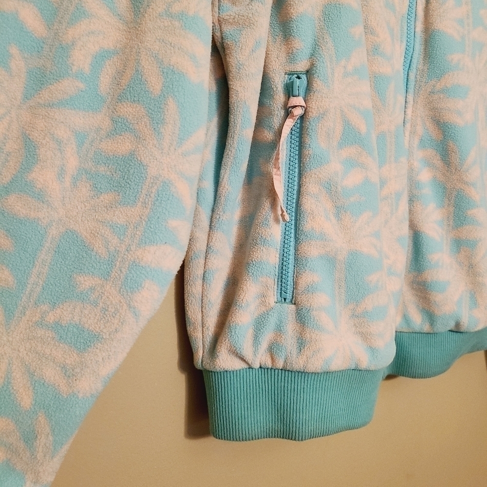Chubbies | Men's Pink & Blue Palm Tree Full Zip Pullover Jacket (Size Large) - Picture 9 of 15